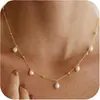 Amazon Moda Collar de Perlas Individuales y Múltiples Más Vendido para Mujer Cadena Sencilla de Doble Capa para Clavícula Juego de Joyería