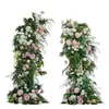 Arco Artificial de Flores Estilo Floresta em Formato de Chifre para Cerimônias de Casamento, Decorações de Boas-Vindas, Arranjos para Eventos em Shoppings e Hotéis, Item Quente de Vendas Transfronteiriças