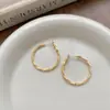 Pendientes de aro grandes, modernos y únicos, estilo francés, con pasador de plata S925, pasador de plata, de alta gama, versátiles para el uso diario