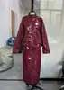 Moda de Calle Transfronteriza Estilo Fresco Silueta Brillante Cremallera Chaqueta de Piel Sintética Falda Recta de Cintura Alta Conjunto Atuendo de Verano para Mujer