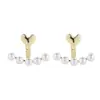 Pendientes de Perla en Forma de Corazón de Aguja Plateada de Dos Usos Estilo Coreano Pendientes de Temperamento Suave y Único Pendientes de Moda de Gama Alta
