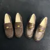 Versão em Couro de Vaca ~ Mesmo Estilo de Zhang Yuanying ~ Mocassins Preguiçosos de Salto Grosso Amiu Sapatilhas de Salto Grosso de Veludo Grosso Sapatos Pequenos de Couro
