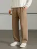 Calça casual masculina Hengyuanxiang, nova coleção outono 2026, design leve e luxuoso, calça esportiva de malha masculina, moda masculina