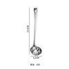 Cuchara sopera comercial grande de mango largo con fugas cuchara para sopa de restaurante avena sopa cuchara para sopa de aceite profundo utensilios de cocina de acero inoxidable olla caliente colador