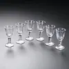 Taza Moutai, copa de vino pequeña, copa de cristal, juego de decantadores de licor de un trago de 10 ml, juego de siete piezas, blanco