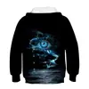 Outlet de fábrica una generación de Europa y Estados Unidos Nuevo holgado impresión digital 3D de gato negro moda ropa para niños suéter sudadera con capucha