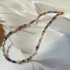 High-end doces cor misturada natural barroco pulseira de pérolas Yuan Qi menina Hyun-a personalidade clavícula cadeia atacado