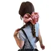 Presilha de banana com babados brilhantes, presilha de cabelo vertical, acessório de cabelo para penteados presos, pinça volumizadora para rabo de cavalo alto, grampo grande para mulheres