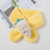 Cachecol Infantil de Inverno, Aquecedor de Pescoço Pelúcia Bebê de Pelo Sintético de Coelho, Cachecol Peludo Espesso Desenho Animado para Estudantes