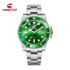 Reloj de Cuarzo Suizo Chaxigo Reloj Transfronterizo Venta al por Mayor Modelo Nuevo Submariner Verde Cuarzo Luminoso Impermeable Reloj para Hombre