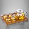 Bule de Vidro, Resistente a Altas Temperaturas, Espessado, com Separação de Chá e Água, para Uso Doméstico, Novo Modelo 2026, Alto Borossilicato, Bule para Preparo de Chá com Florzinhas, Conjunto de Chá