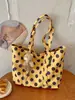 Bolsa de lona de gran capacidad para mujer, nuevo estilo 2026, bolso tote casual de lunares, bolso versátil para el día a día, bolso de mano, bolso de hombro