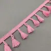 Encaje de borla de color seda poliéster de 4 cm encaje de encaje hecho a mano diy accesorios de ropa borla de hilo de bordar de color flecos