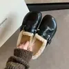 Em estoque, envia imediatamente! Chinelos Birkenstock redondos com salto oculto e pelúcia, fecho de fivela para pessoa preguiçosa, pantufas de algodão quentes para uso externo com forro de fleece