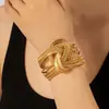 Moda Cruzada Europeia e Americana Exagerada Pulseira Aberta Corrente de Malha Fio Pulseira de Enrolar Multicamadas Personalizada Tendência Cool Estilo Ins Acessório de Mão