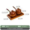 Madera de Azufaifo Vintage Hogar Nuevo Madera Maciza Cocina Salero Recipiente para Condimentos con Tapa Caja de Condimentos Recipiente Sellado con Cuchara Venta al por Mayor
