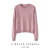 Nuevo jersey de punto para mujer 100% cachemira pura para otoño e invierno, estilo casual, suéter de punto de cuello redondo, simple y versátil