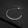 Pulseira tennis em zircônia com incrustação de cobre com ajuste de puxar design de moda tendência de luxo leve fornecimento direto de fábrica atacado