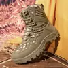 Botas de senderismo para hombre para exteriores, adecuadas para ventas transfronterizas en AliExpress, disponibles en tallas grandes, diseñadas para fuerzas especiales, duraderas y adecuadas para entrenamiento y combate, directo del fabricante, color negro