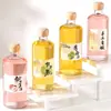 Venda Direta da Fábrica Garrafa Redonda de Vidro Transparente para Vinho de Frutas, Garrafa de Vinho de Amora Selvagem Autocozido de Grande Capacidade com Tampa, Garrafa Vazia Selada