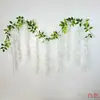 2025 Nueva Flor de Glicinia de Seda Artificial Enredadera Falsa Planta de Pared Decoración del Hogar Habitación de Boda Embellecimiento del Techo Vegetación