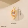 Acessórios de joalheria semiacabados material metal cravejado zircônia pingente de animal marinho diy colar pulseira brincos pingente