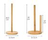 Portapañuelos de Bambú Cocina Vertical Portarrollos Dispensador de Servilletas para Mesa de Comedor Soporte para Trapos Portaservilletas de Madera Maciza
