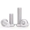Tornillos de Cabeza Semiredonda con Cavidad Hexagonal de Aleación de Aluminio 6061 Tornillos de Cabeza Redonda tipo Copa, Cabeza Redonda, Cabeza de Hongo de Aluminio M3M4M5M6