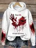 Suéter de Halloween Venta Caliente Transfronteriza Mujer Primavera Nuevo Estampado Chaqueta Casual Tendencia Sudadera con Capucha Mujer Al por Mayor