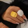 Set de Joyería Cuadrado de Acero de Titanio con Diseño de Líneas Multicapa, Elegante y de Moda para el Trabajo, Joyería Sencilla Elegante y Personalizada