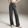Calça de yoga feminina de perna reta, que disfarça a gordura, emagrecedora, cintura alta, controle de barriga, para academia, corrida, deslocamento, calça esportiva versátil, outono