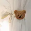 Abrazaderas de Cortina de Oso de Dibujos Animados, Cuerdas Decorativas de Peluche Lindas, Abrazaderas para Cortinas de Dormitorio y Sala de Estar, Accesorios Creativos para el Hogar