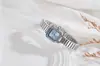 Reloj de Cuarzo Cuadrado para Mujer con Correa de Aleación de Acero y Bambú, Letras Romanas, Modelo de Celebridad de Internet