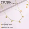 Moda Europea y Americana Colgante de Flor de Cobre Micro-pavimentado con Circonita Cadena para Clavícula Femenina de Circonita Cúbica Blanca de Cuatro Hojas