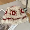 Chapéu Leão Despertando Chapéu de Pelúcia Tricotado de Pelo de Coelho para Mulheres Outono e Inverno Chapéu de Pescador com Cabeça de Tigre Peluda Chapéu Pequeno de Lã que Mostra o Rosto