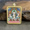 Thangka pintado à mão de Avalokitesvara com Quatro Braços de Hotong, Xizang, Nepal, 4*5 Núcleo