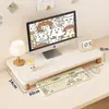Organizador de escritorio, soporte para computadora de escritorio, elevador de monitor, base para pantalla de visualización, soporte de escritorio