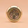 Spinner Hexagonal de Latón Puro, Adornos para Descomprimir, Arroz y Tesoro, Diez Rimas, Spinner, Spinner, Hombres y Mujeres, Tendencia Nacional Venta Caliente