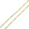 Estilo Europeo y Americano Cadena Nk Collar Básico Unisex Acero Inoxidable Cadena Fina Figaro de 3 mm Dorado Apilable Sencillo