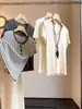 Vestido Sencillo Básico de Punto Transpirable de Manga Corta para Mujer con Rayas de Color Sólido en Mezcla de Acetato Lyocell Lino Verano 2026