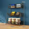 Estante de almacenamiento para snacks, para el hogar, para bebidas, frutas, estante de almacenamiento multicapa, estanterías de supermercado, mostrador de caja, estante de exhibición multifuncional