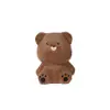 Adornos Creativos Hechos a Mano de Madera Maciza Tallada de Oso Dibujos Animados Lindos Animales Tallados en Madera Decoraciones de Escritorio Regalos Venta al por Mayor
