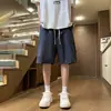 Pantalones cortos casuales de trabajo para hombre, pantalones finos sueltos versátiles de cinco puntos para verano, pantalones rectos de longitud media de estilo americano ins modernos
