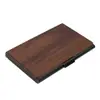 Portatarjetas de Presentación para Hombres y Mujeres, Caja Creativa de Tarjetas de Gama Alta, Portatarjetas de Acero Inoxidable, Exquisita Caja de Tarjetas de Presentación de Madera Portátil