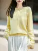 Suéter de Lã Fleece Feminino Cardigã Tricotado Outono e Inverno Novo Sem Costura Gola Redonda High-End Macio e Luxuoso Casaco Versátil Tendência Top