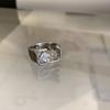 Anillo de perla de conejo con diseño de nicho para mujer, estilo Hepburn, moderno, elegante, de celebridades de Internet, combinable, de alta gama, abierto.