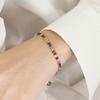 Colar de zircônia de cor personalidade requintada ins de luxo leve transfronteiriço europeu e americano conjunto de joias cravejadas pulseira de aço titânio moda