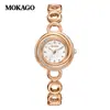 Relógio da Marca Mokago Caixa Simples de Cobre Pulseira Redemoinho Relógio à Prova d'Água para o Dia a Dia Alto Valor Mostrador Madrepérola Quartzo Relógio Feminino