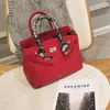Bolsa Grande Estilo Coreano Transfronteriza Bolso Portátil de Piel Granulada Moda Nueva 2025 Bolso Kelly con Pañuelo de Seda Bolso Cruzado para Mujer Bolso de Hombro