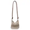 Bolso bandolera fresco y dulce con forma de lazo, nuevo estilo 2026, versátil bolso tejido de algodón, perfecto para vacaciones de verano en la playa